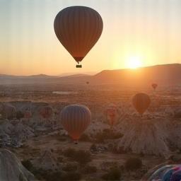 Kapadokya'da sıcak hava balonları